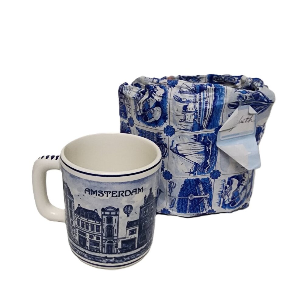 Delfts Blue Delfino Holland Amsterdam Handpainted Collectible Mug